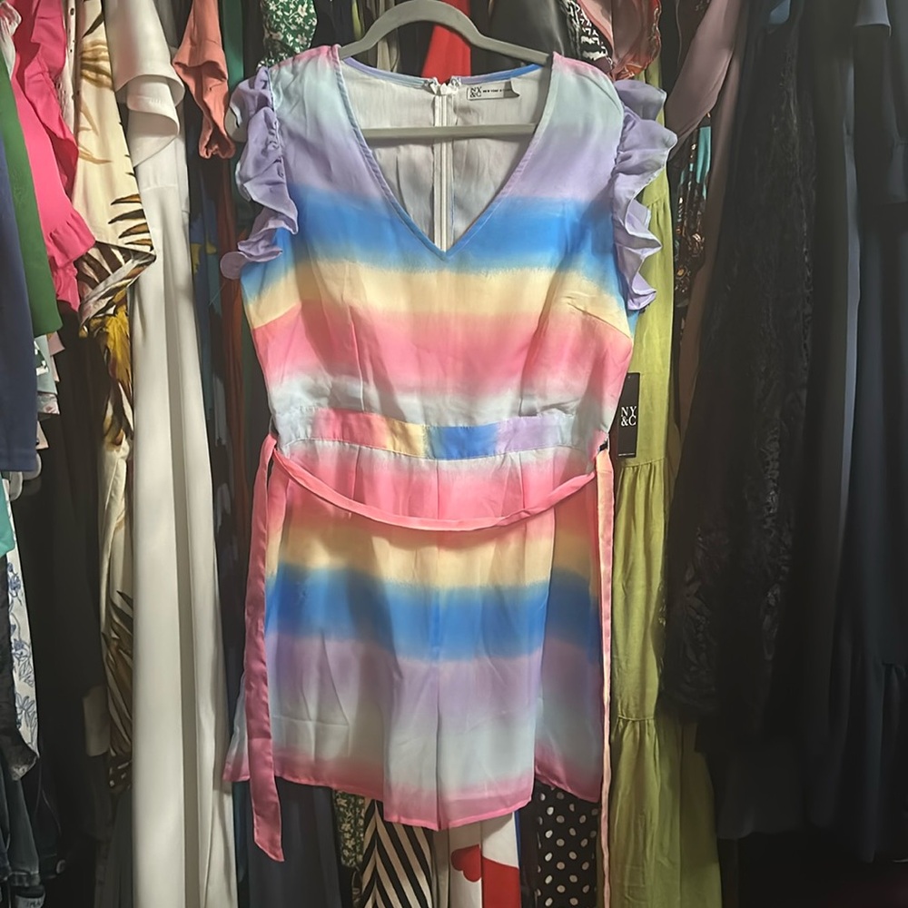 NWT colorful dressy romper size L